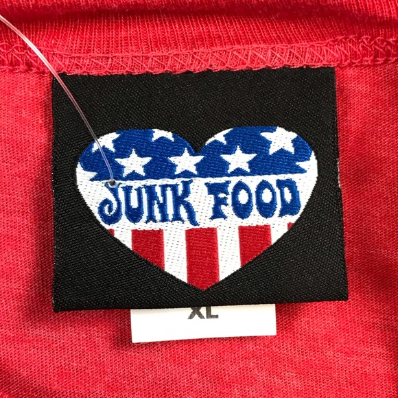 Junk Food Scooby Doo “Where Are You?” 2005 Crimson Red Crewneck Shirt Sz XL NEW - Picture 8 of 9